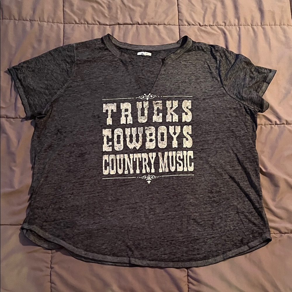 Maurices Gray Country Music Graphic Tee